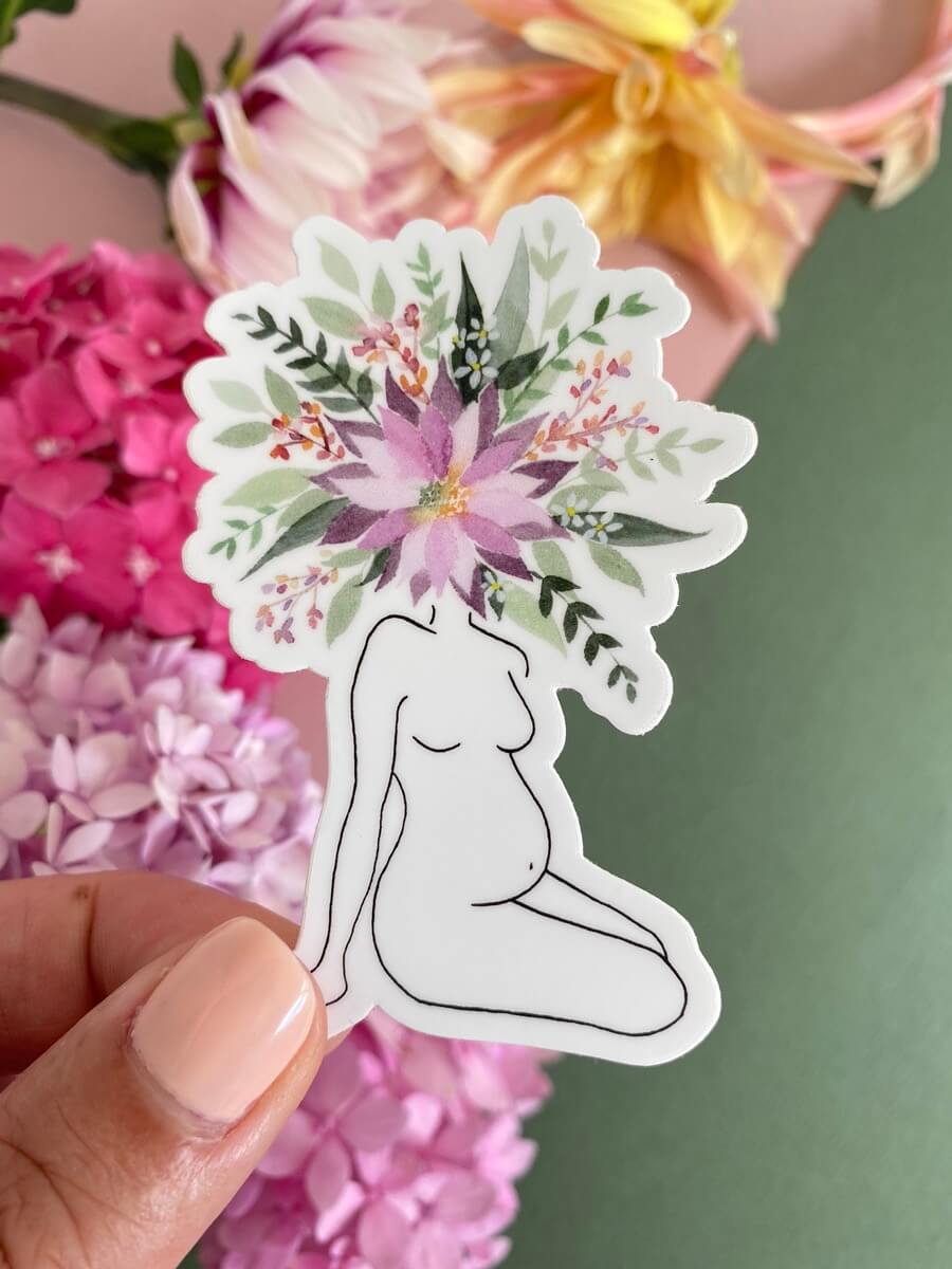 Sticker Femme enceinte